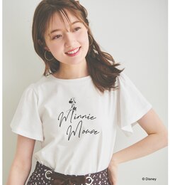 【Disney/Minnie】ラッフルスリーブTシャツ
