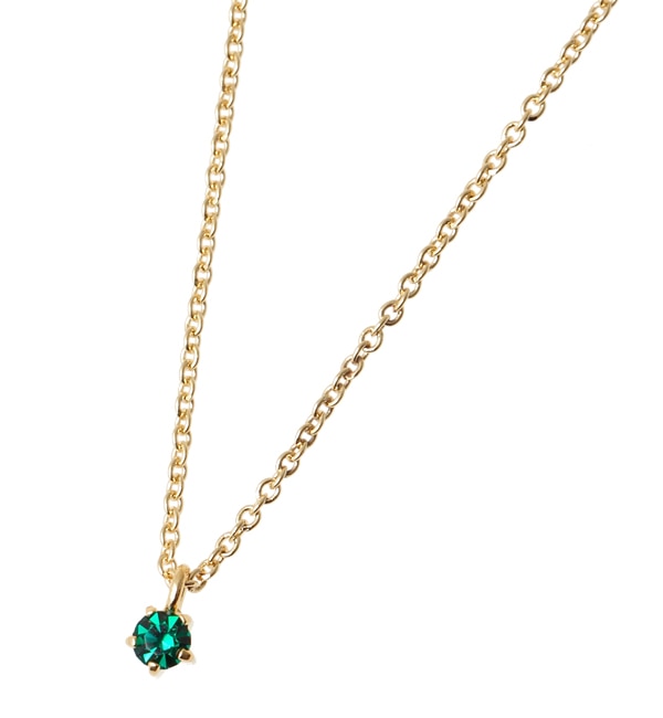 o[X XtXL[lbNX 5 Gh(BIRTH SWAROVSKI NECKLACE 5 emerald)