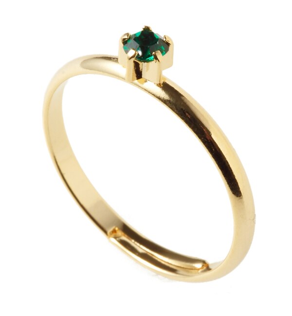 o[X XtXL[O 5 Gh(BIRTH SWAROVSKI RING 5 emerald)