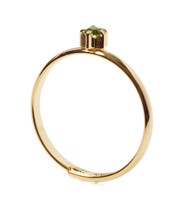 o[X XtXL[O 8 yhbg(BIRTH SWAROVSKI RING 8 peridot)