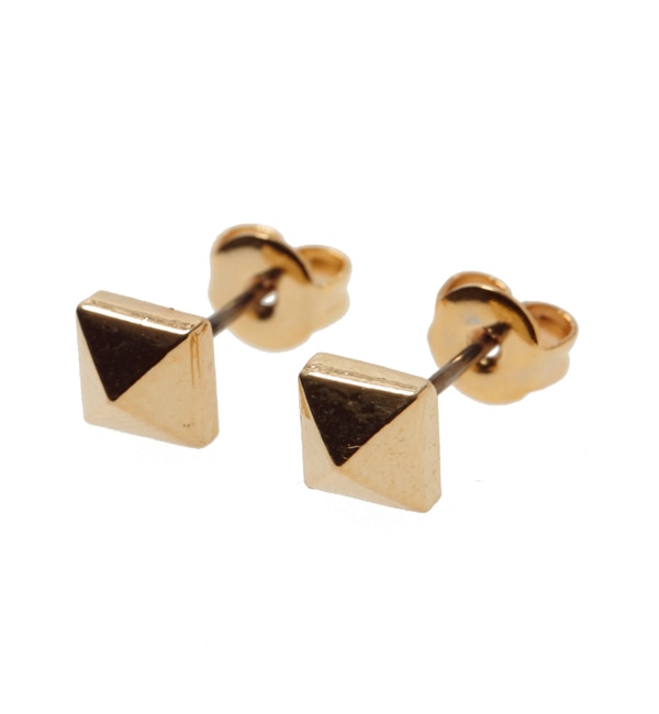 XNGA X^bhsAX S[h(SQUARE STUDS PIERCE gold)