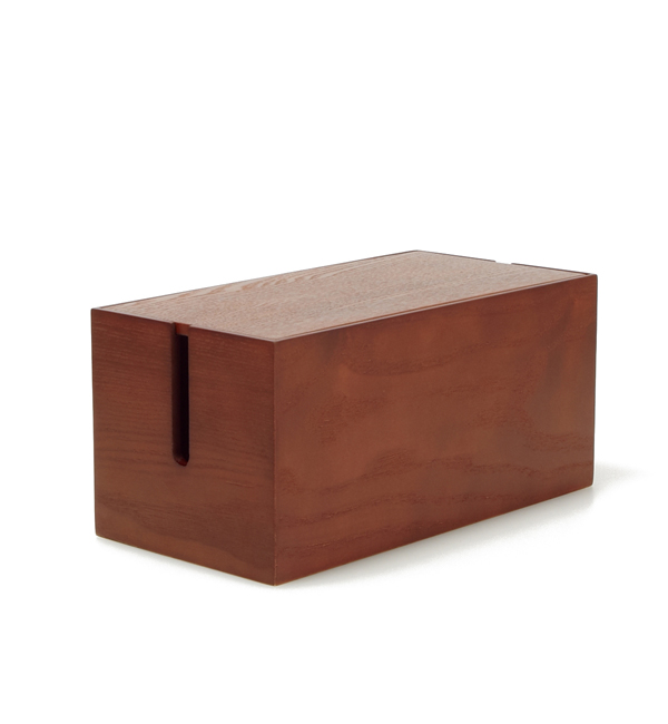 ＜アイルミネ＞【アーノット/arenot】 オルガン コードボックス ミニ ダークブラウン ウッド(ORGAN CORD BOX mini dark brown wood)画像