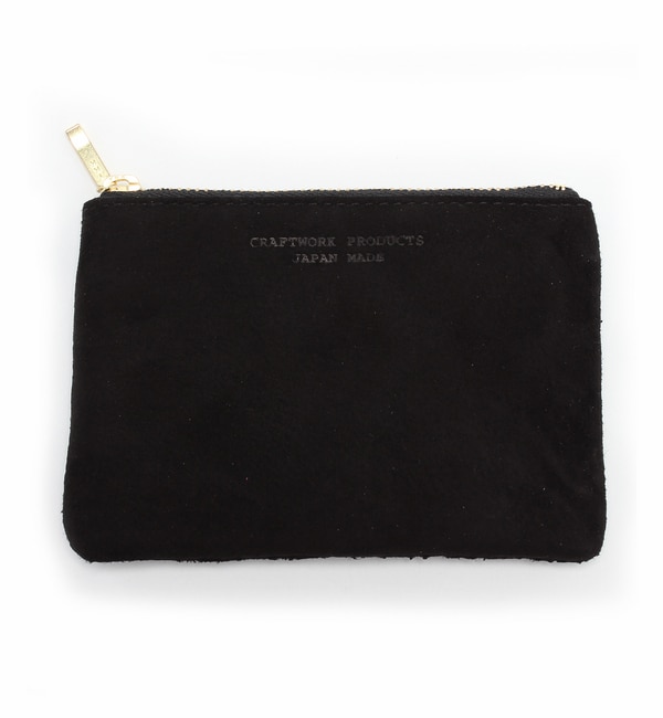 XG[h tbg|[` S ubN(SUEDE FLAT POUCH S black)