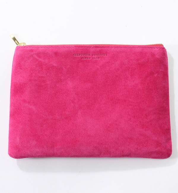 XG[h tbg|[` M sN(SUEDE FLAT POUCH M pink)