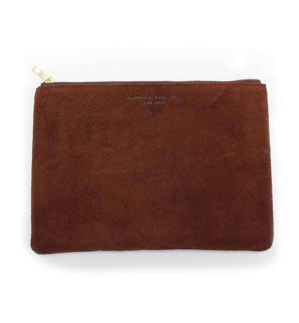 XG[h tbg|[` M uE(SUEDE FLAT POUCH M brown)