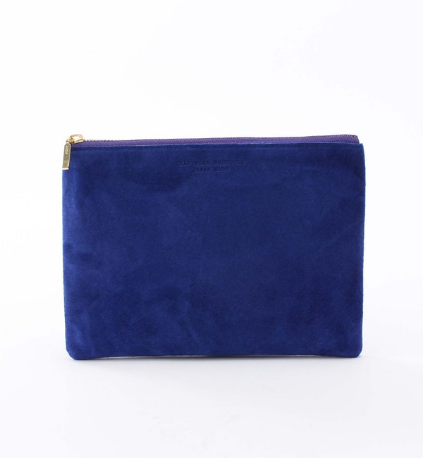 XG[h tbg|[` M u[(SUEDE FLAT POUCH M blue)