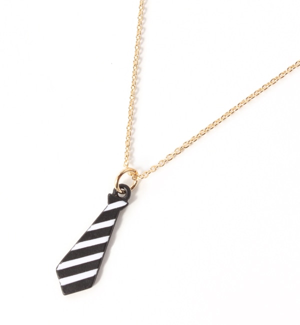 lN^C lbNX zCg/ubN(NECKTIE NECKLACE white/black)