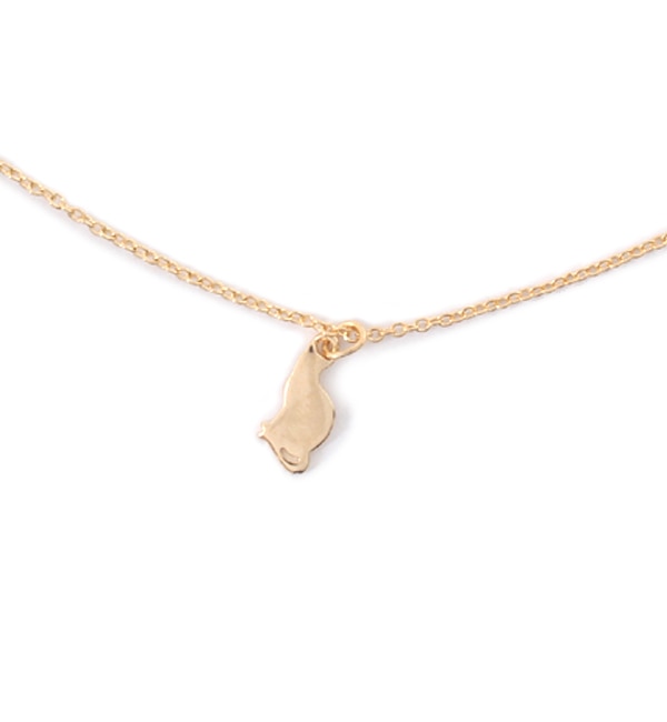 Aj} lbNX S Lbg S[h(ANIMAL NECKLACE S cat gold)