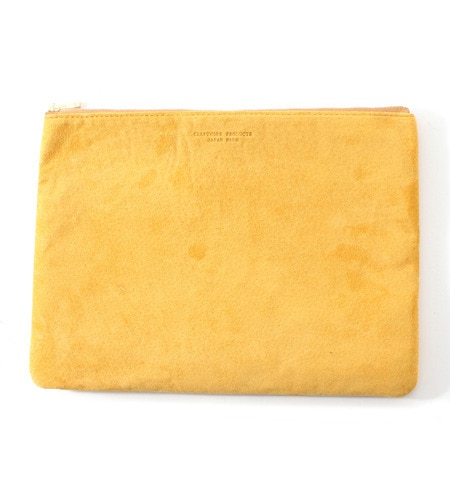 XG[h tbg|[` L CG[(SUEDE FLAT POUCH L yellow)