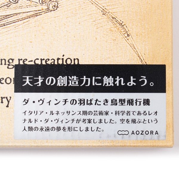 【大人の物理模型】ダ・ヴィンチの羽ばたき鳥型飛行機