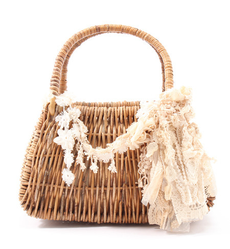 レースの三角カゴBag＊
