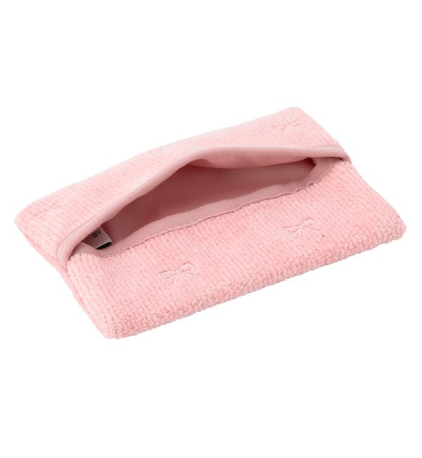 ファッション小物♡FEILER♡ ラブラリープリティカラー リボン刺繍 ポーチ&ティッシュケース