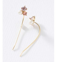 パールミックス ビジュー ピアス