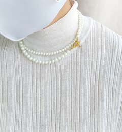 21AW パール マンテル 2wayロングネックレス