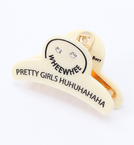 laughヘアクリップ（white）
