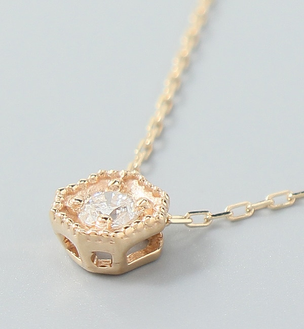 Jupiter 0.05ct ダイヤモンド K10 ネックレス