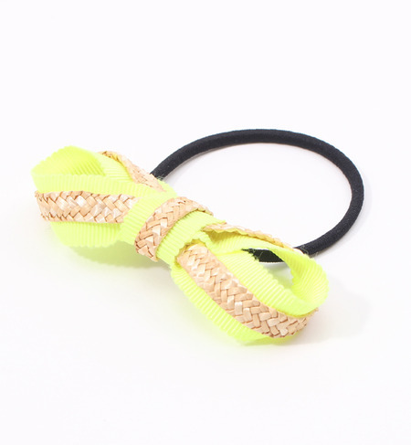 Straw ribbonヘアゴム beige