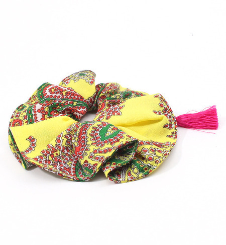 Paisley neonシュシュ yellow