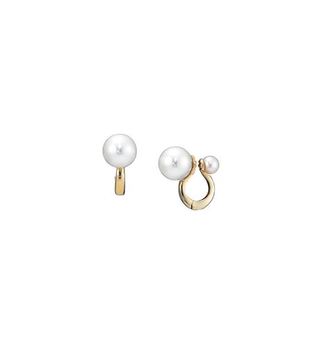 WHITE TOPAZ & PEARL CLIP EARRINGS|STAR JEWELRY(スタージュエリー)の 