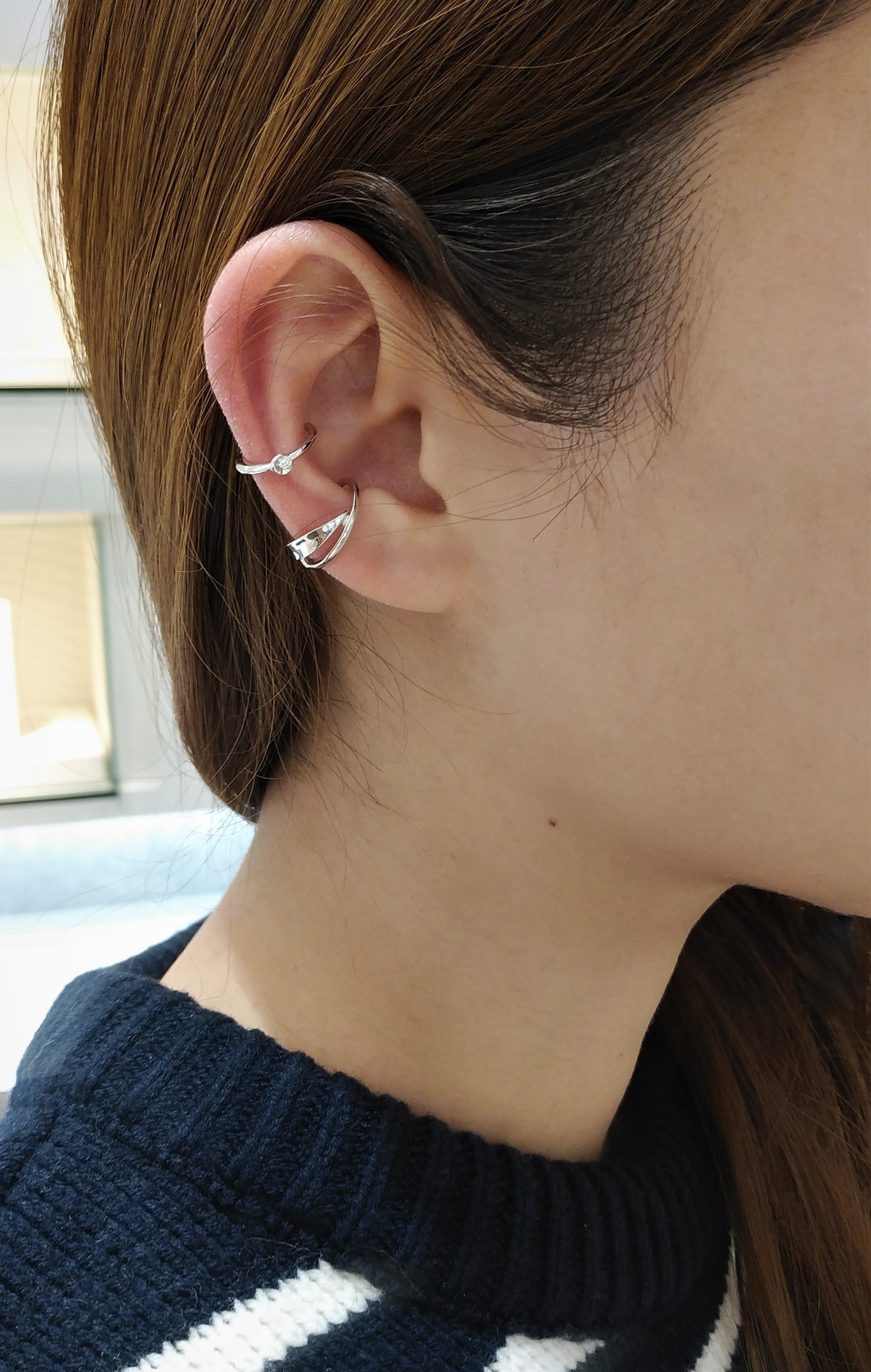 アーカーstar jewelry スタージュエリー WG k10 ピアス WAVE