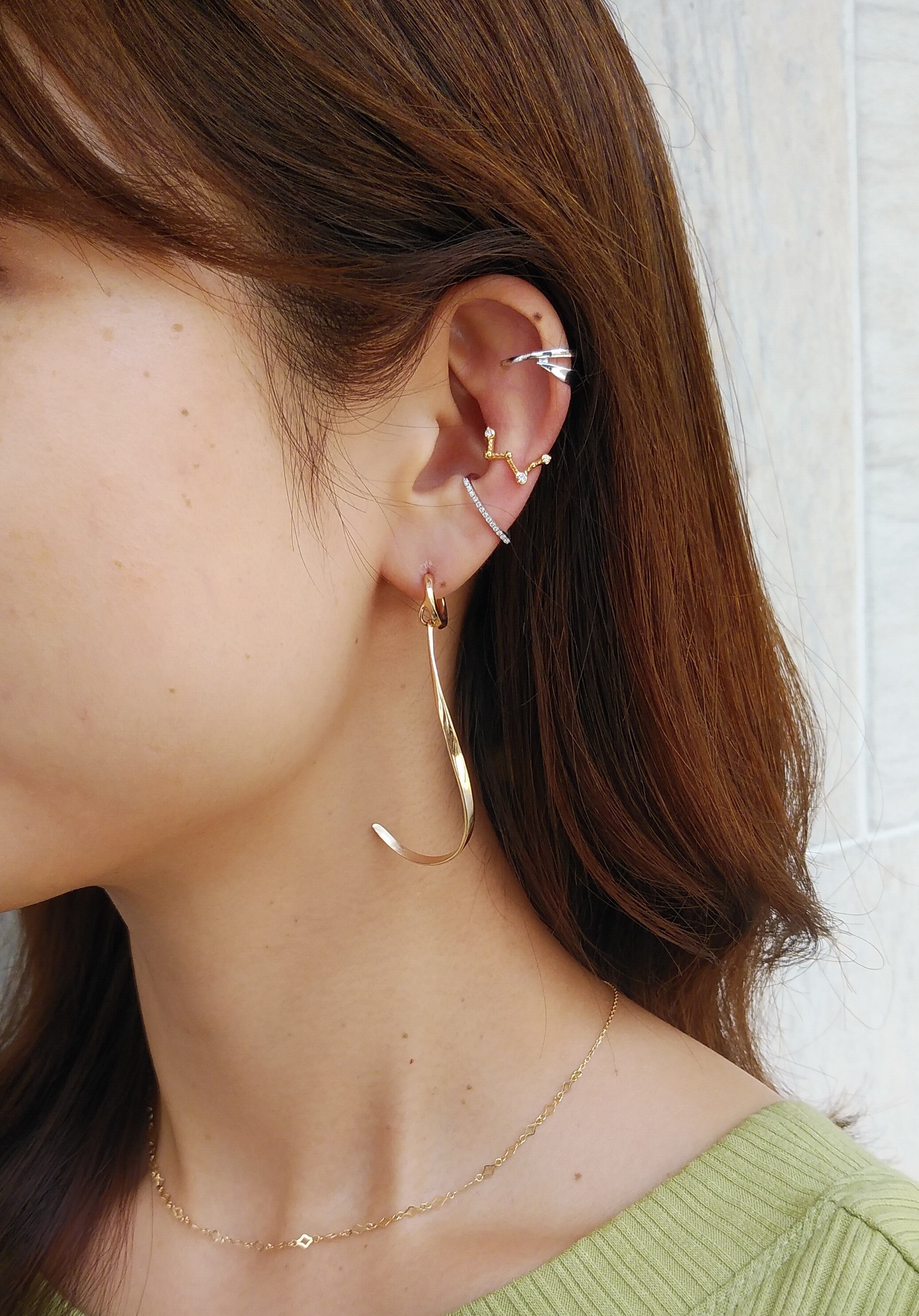 star jewelry スタージュエリー WG k10 ピアス WAVE - ピアス