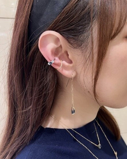 ❤️K10 イヤーカフ BLUE TOPAZ PLANET EAR CUFF❤️