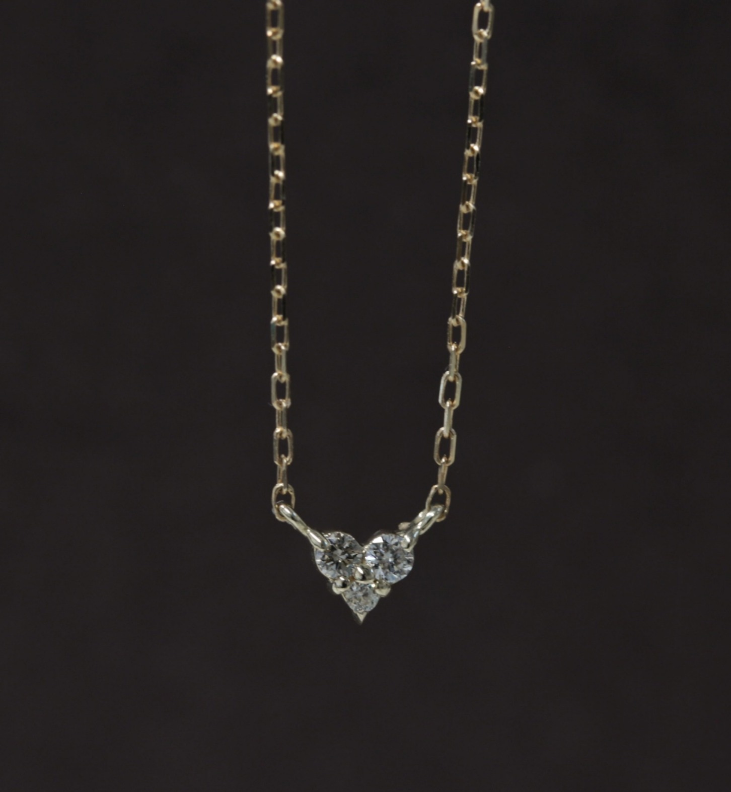 K10YG ダイヤモンド ハート ネックレス|cui-cui(キュイキュイ)の通販 