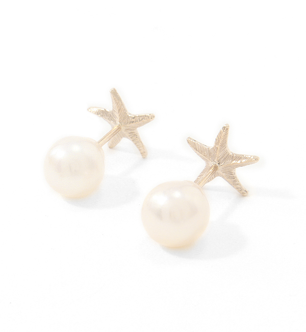 Web限定 K10yg スターフィッシュ パールキャッチピアス Cui Cui キュイキュイ の通販 アイルミネ