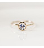 Royal Blue Moonstone Bezel Ring | K10YG【サイズS】