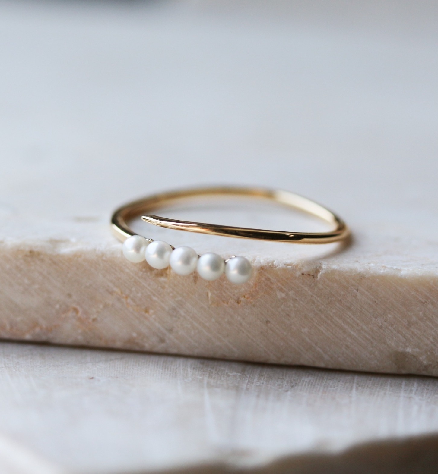 Pearl Ring【Ally】| K10YG|cui-cui(キュイキュイ)の通販｜アイルミネ