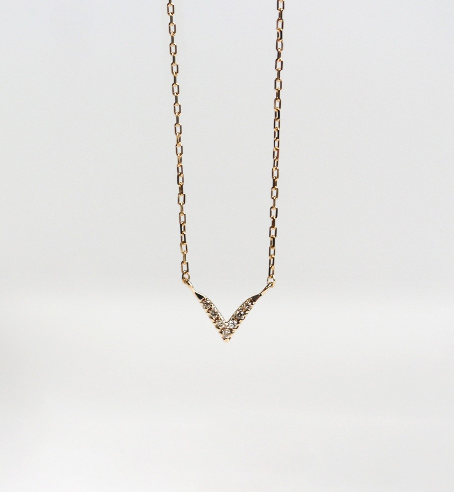 V Shaped Pair Necklace | K10YG/SV925〈WEB限定〉|cui-cui