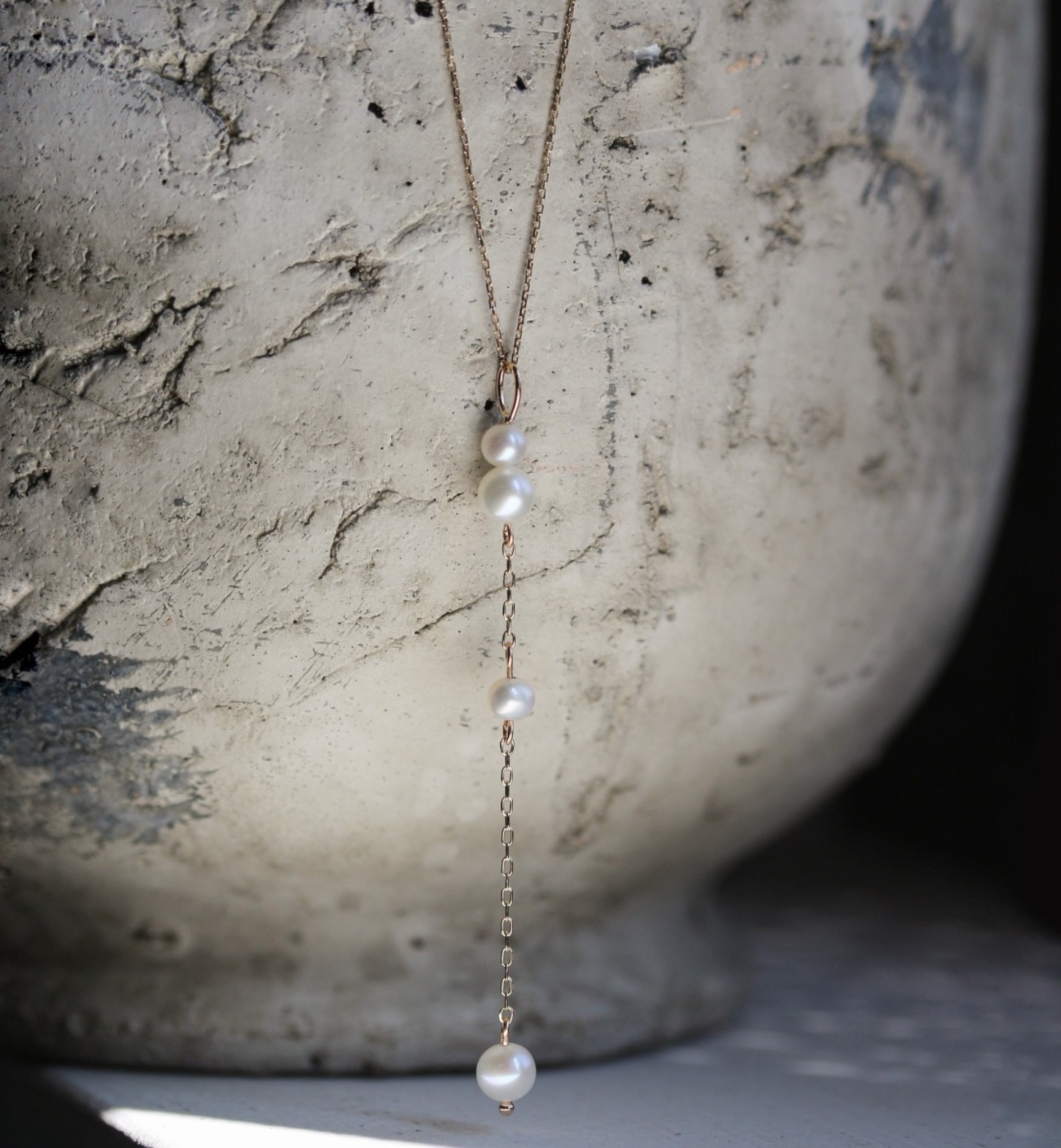 Pearl Necklace 【White Mousse】 | K10YG|cui-cui(キュイキュイ)の