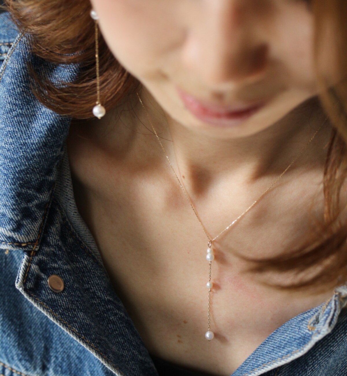 Pearl Necklace 【White Mousse】 | K10YG|cui-cui(キュイキュイ)の
