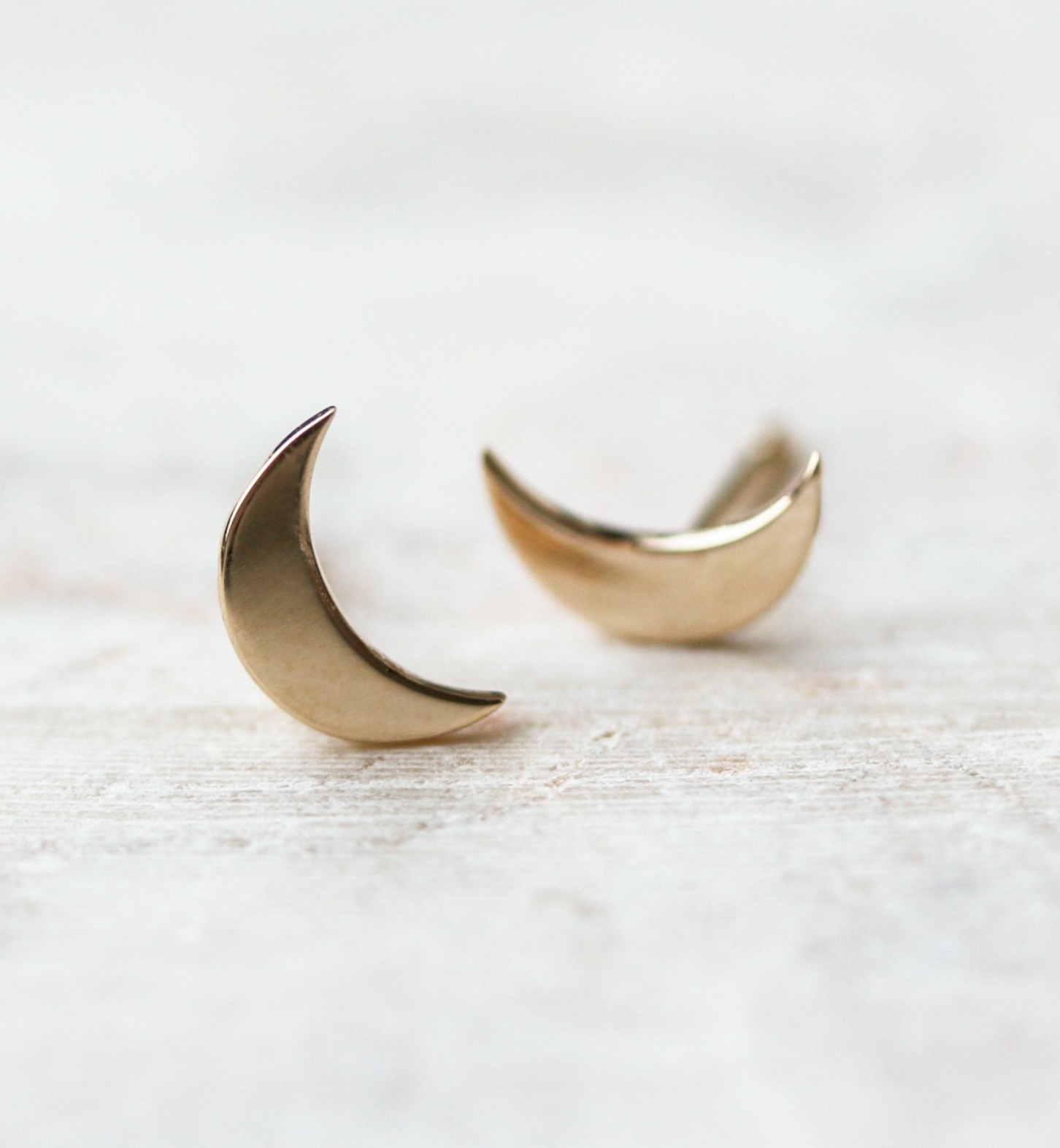 Crescent Moon Gold Pierce | K10YG|cui-cui(キュイキュイ)の通販