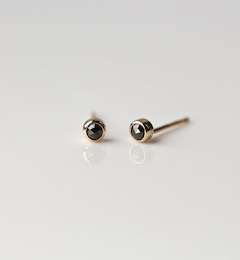 一石 ブラックダイヤモンド 0.1ct ピアス  | K10YG〈2024 Winter Collection〉