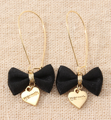 【ワームス/warmth】 Ribbon ☆ ハートチャーム pierce [送料無料]
