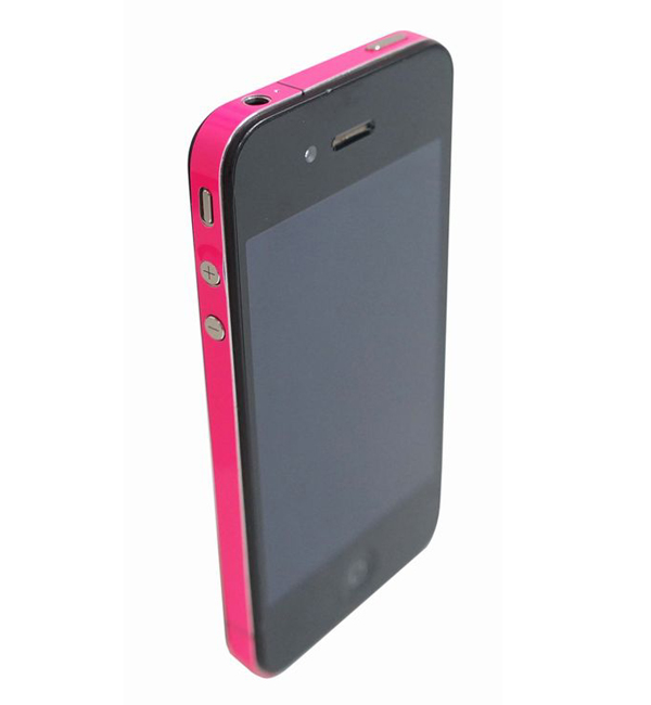 COLORCTORS（カラクターズ)【SIDE SKIN ＳＨＯＣＫＩＮＧ ＰＩＮＫ（蛍光）】(iPhone4/4S)