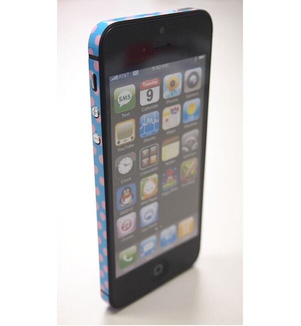 SIDE SKIN DOT(PINK/BLUE) (iPhone5)