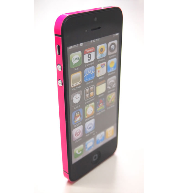 COLORCTORS（カラクターズ)【SIDE SKIN ＳＨＯＣＫＩＮＧ ＰＩＮＫ（蛍光）】 (iPhone5/5s)