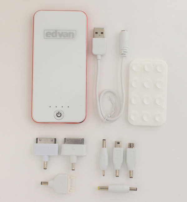 【ポータブル充電器】EDVAN POWER BANK WHITE(iPhone5)