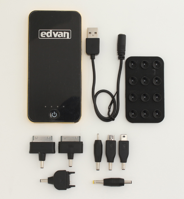 【ポータブル充電器】EDVAN POWER BANK BLACK(iPhone5)