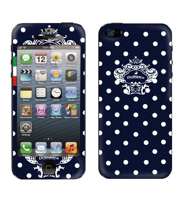 OrobiancoiIrARj Dot WhitexNavy for iPhone5/5