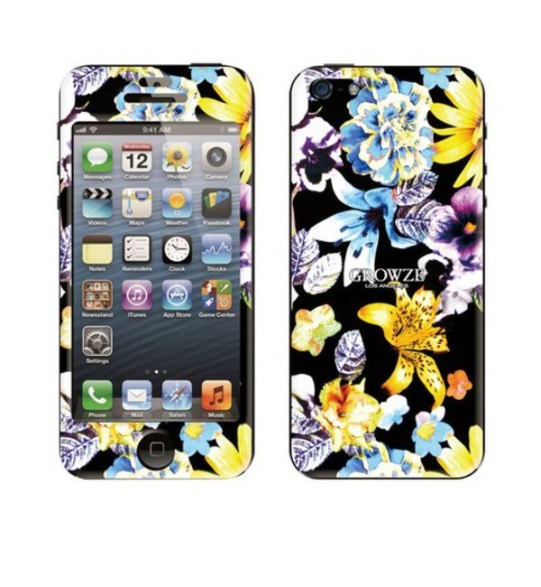 GROWZE(グローゼ）Tropical flower Black for iPhone5