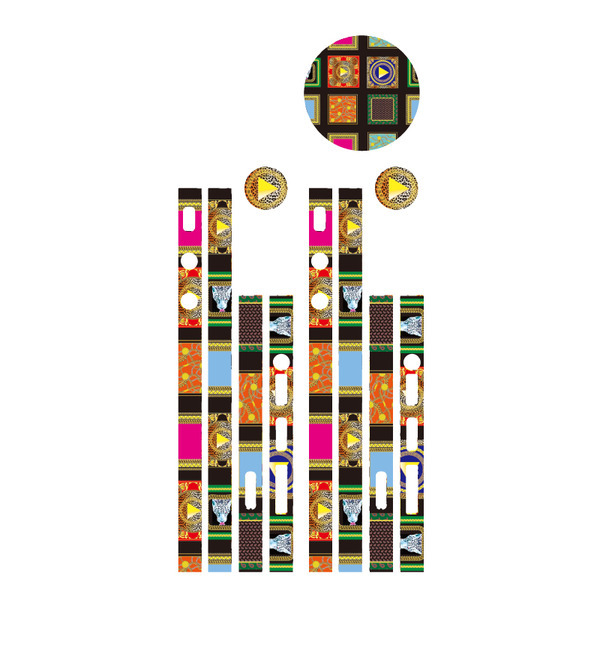 COLORCTORS（カラクターズ） 【SIDE SKIN Luxury Tile BK】 (iPhone5/5s)