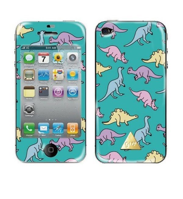 GIZA(ギザ)×Gizmobies(ギズモビーズ)【DINOSAUR GRN】(iPhone4/4S)