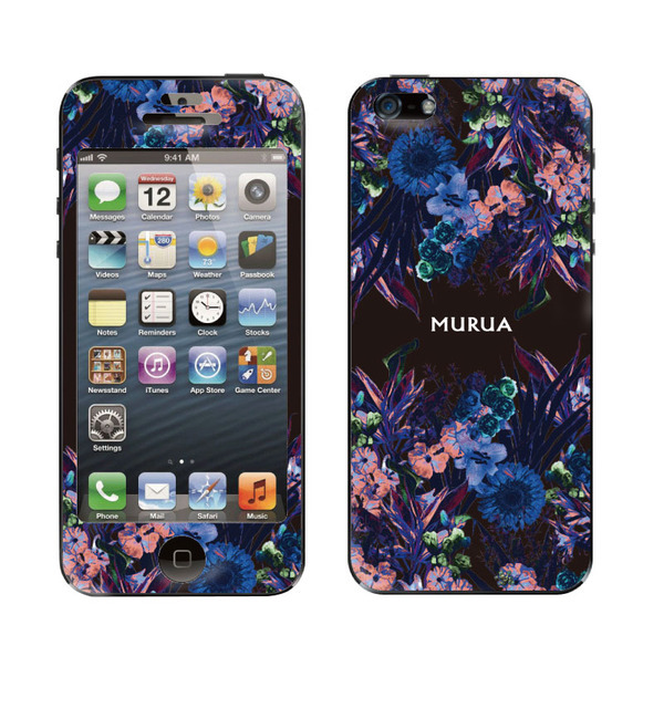 MURUA(ムルーア) × Gizmobies（ギズモビーズ）【Modern flower BK】 (iPhone5/5s)