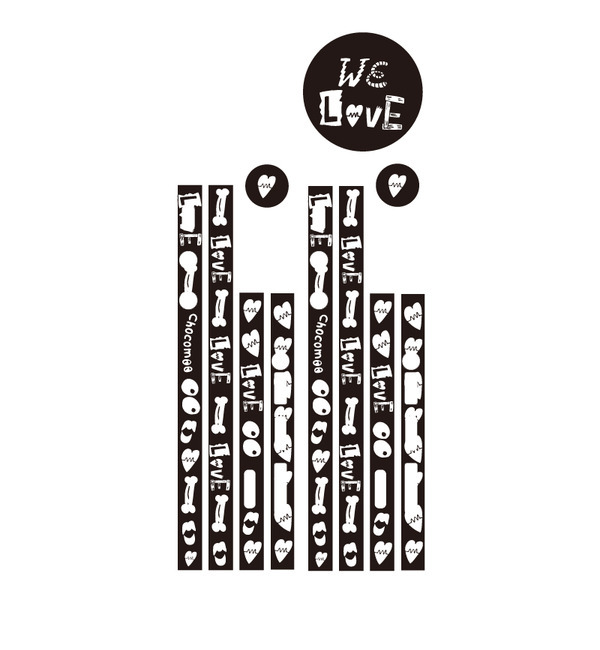 Chocomoo×Gizmobies【WE LOVE】(iPhone5/5s用サイドスキン)