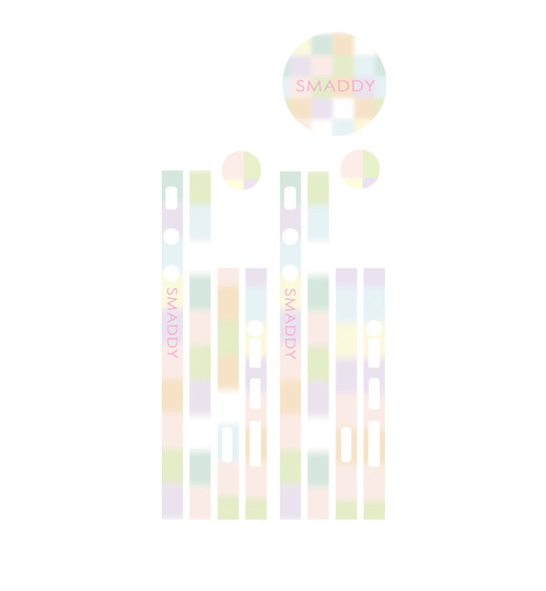 SMADDY(スマディー)×Gizmobies(ギズモビーズ)【Pastel Color MIX】(iPhone5/5s用サイドスキン)
