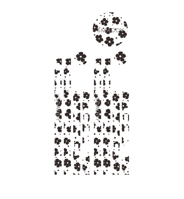 SMADDY(スマディー)×Gizmobies(ギズモビーズ)【Monotone flower】(iPhone5/5s用サイドスキン)