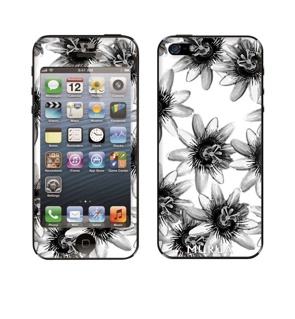 MURUA(ムルーア)×Gizmobies(ギズモビーズ)【Passion Flower WHT】 (iPhone5/5s)